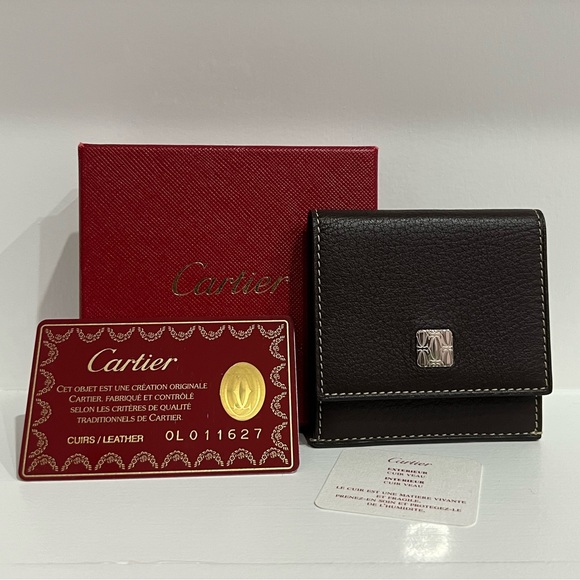 Cartier Other - Cartier Brown Coin Wallet